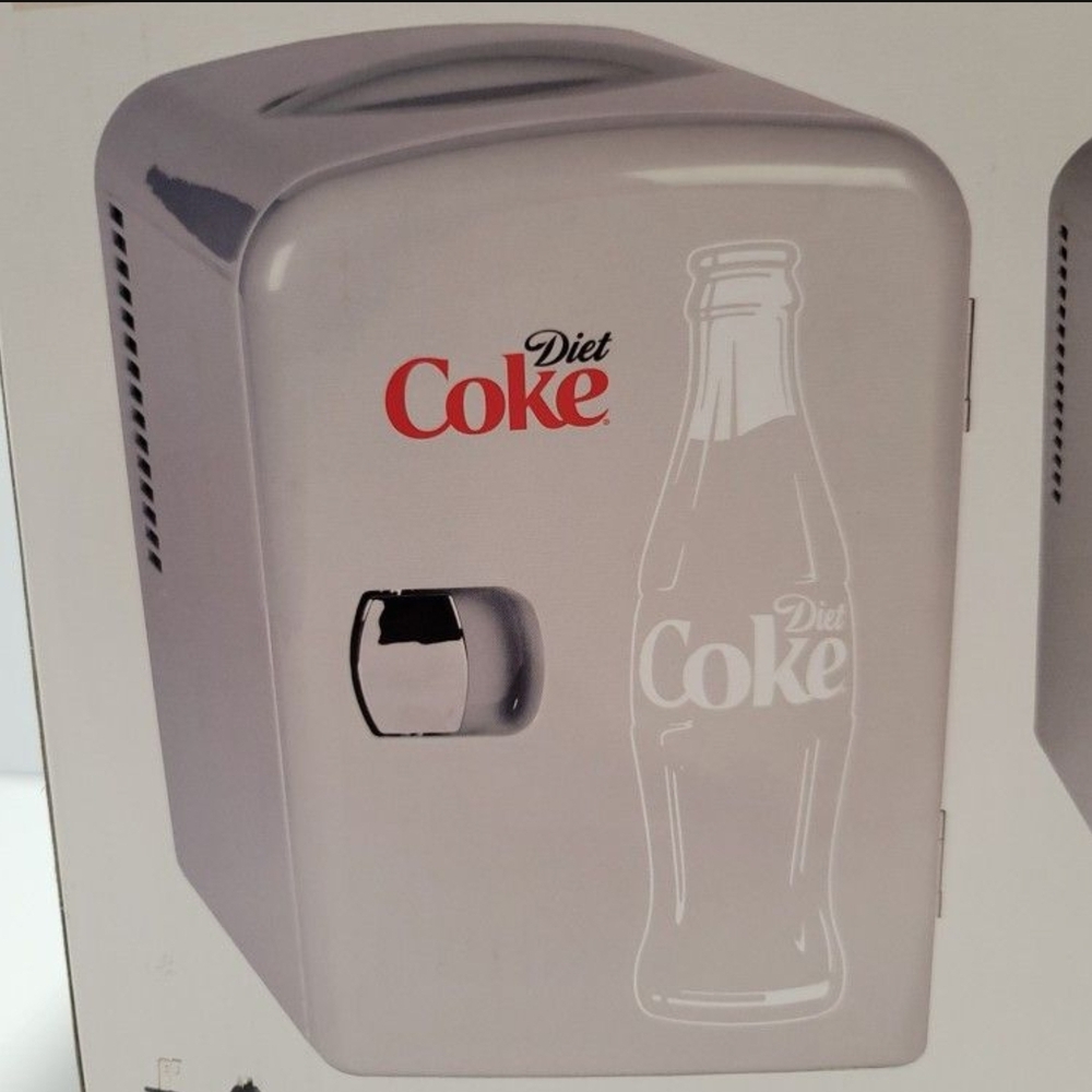 Diet Coke 4 Liter, 6 Can Portable Fridge/Mini Cooler for Food, Beverages,
